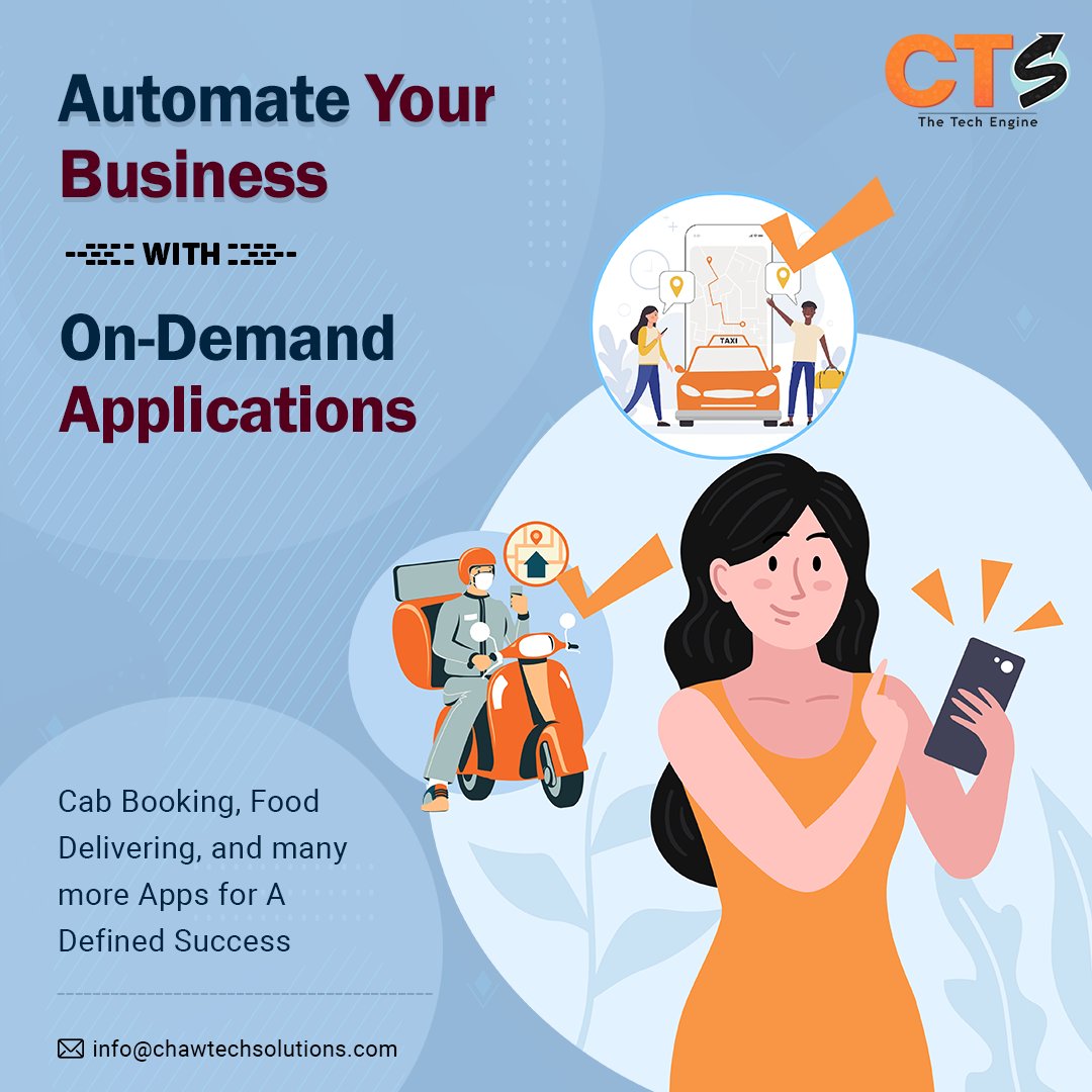 chawtechsol's tweet image. We are here to hear your ideas and business requirements. Make us hear it by dropping an email at info@chawtechsolutions.com
#ondemandservices #onlinebookingapp #appdevelopmentcompany #mobileappdevelopment #androidapps #iOSapps @chawtechsol
