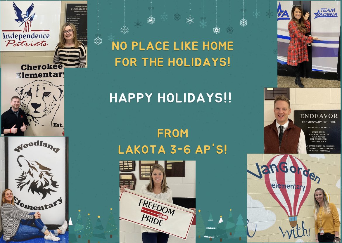 Holiday card coming to you live from the Assistant Principals from the 3-6 Buildings! Happy Holidays everyone! <a href="/LakotaDistrict/">LakotaLocalSchools</a> @Freedom_Lakota <a href="/AdenaElementary/">Adena Elementary</a> <a href="/INDY_Lakota/">Independence Elementary</a> <a href="/wolvestweet/">Woodland Elementary</a> <a href="/cheetahstweet/">Cherokee Elementary</a>