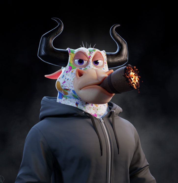 Finally got a cigar bull. Thanks <a href="/CryptoPsychoPnk/">CryptoPsycho</a> for the smooth deal. Now time to stack Meth for <a href="/WeirdWorldsNFT/">Weird Worlds</a>!!! IYKYK <a href="/BullsApesProj/">Bulls and Apes Project</a> #NFT #BAPNation