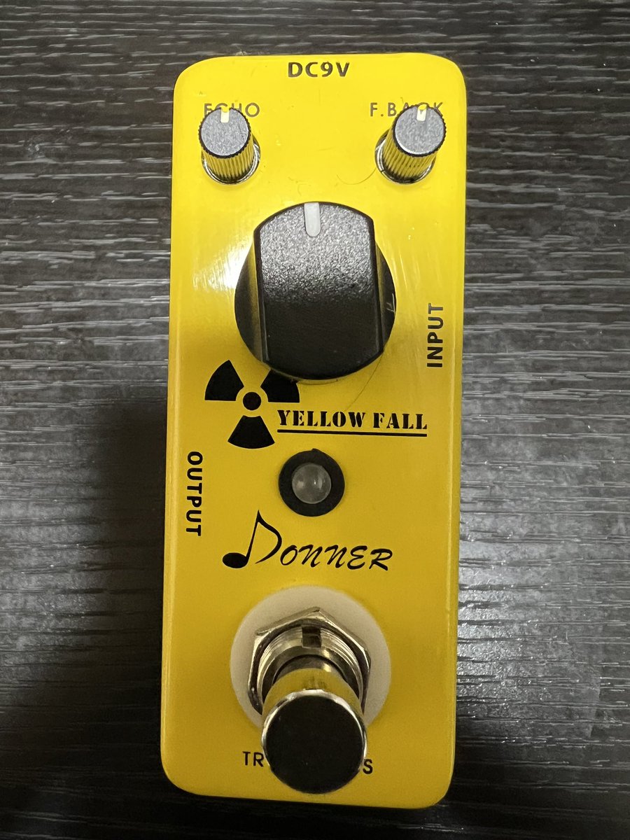 wachawachakie31's tweet photo. 2台目のディレイとして手に入れた🎛️『ドナーYellow Fall Dealy Guitar Effect Pedal』✨
♻️中古品で💴2,200円だった❗️
#DONNER
#YellowFall
#AnalogDealy
#並行輸入品 https://t.co/PniQIWJGWA