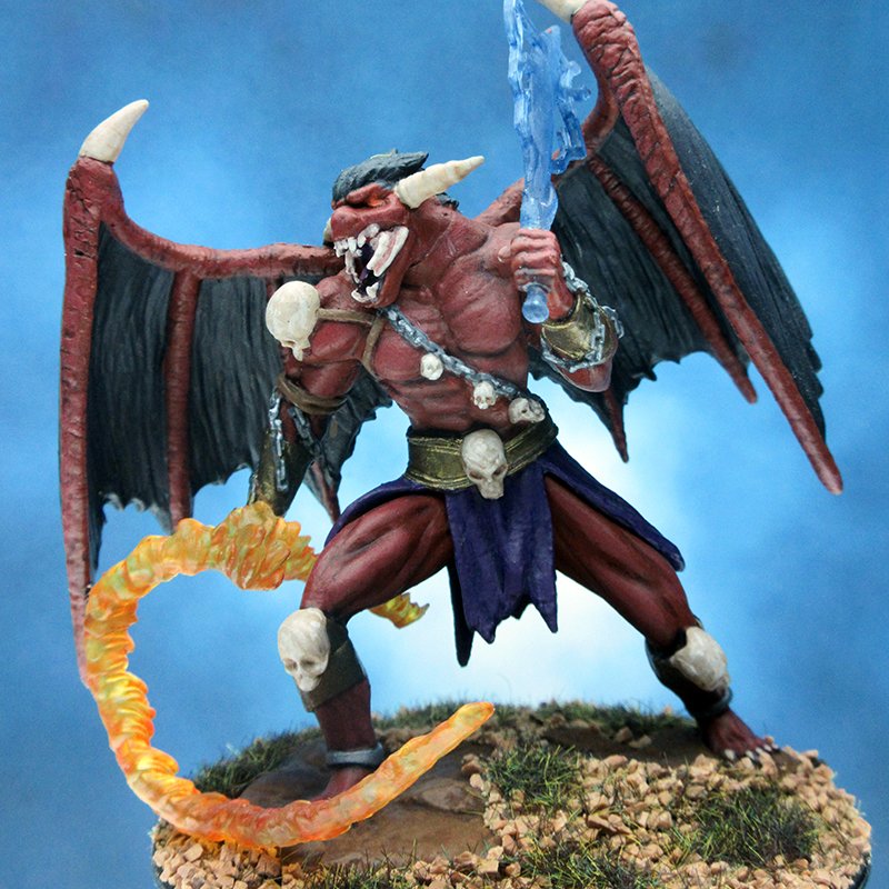 paintedminis's tweet photo. D&amp;D Miniature Painted Large Balor Demon. https://t.co/3aFkVHH3Sa