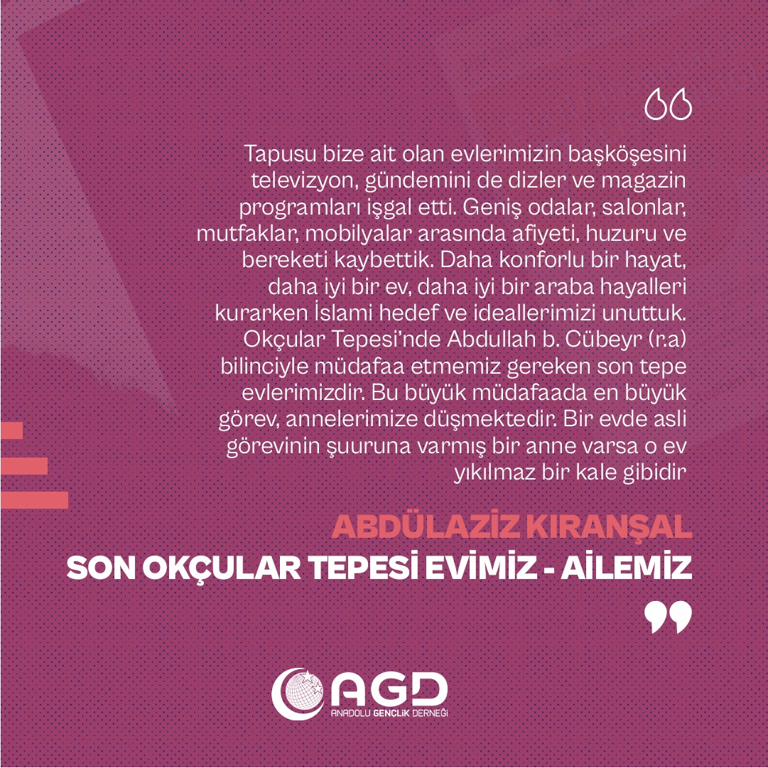 GemlikAgd's tweet photo. #BiKitap
Son Okçular Tepesi / Evimiz - Ailemiz
Abdülaziz Kıranşal
#AhlakveManeviyat https://t.co/VH59rsrUGk
