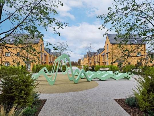 The #BornToBeWild sculpture, at Cable Wharf in #Northfleet has officially opened.
Designed by artists NEON &amp; <a href="/arcldp/">arc ldp</a>, the piece commemorates the buried remains of the historic bear bit, a focal attraction of the Victorian gardens that occupied the site in the 19th century.