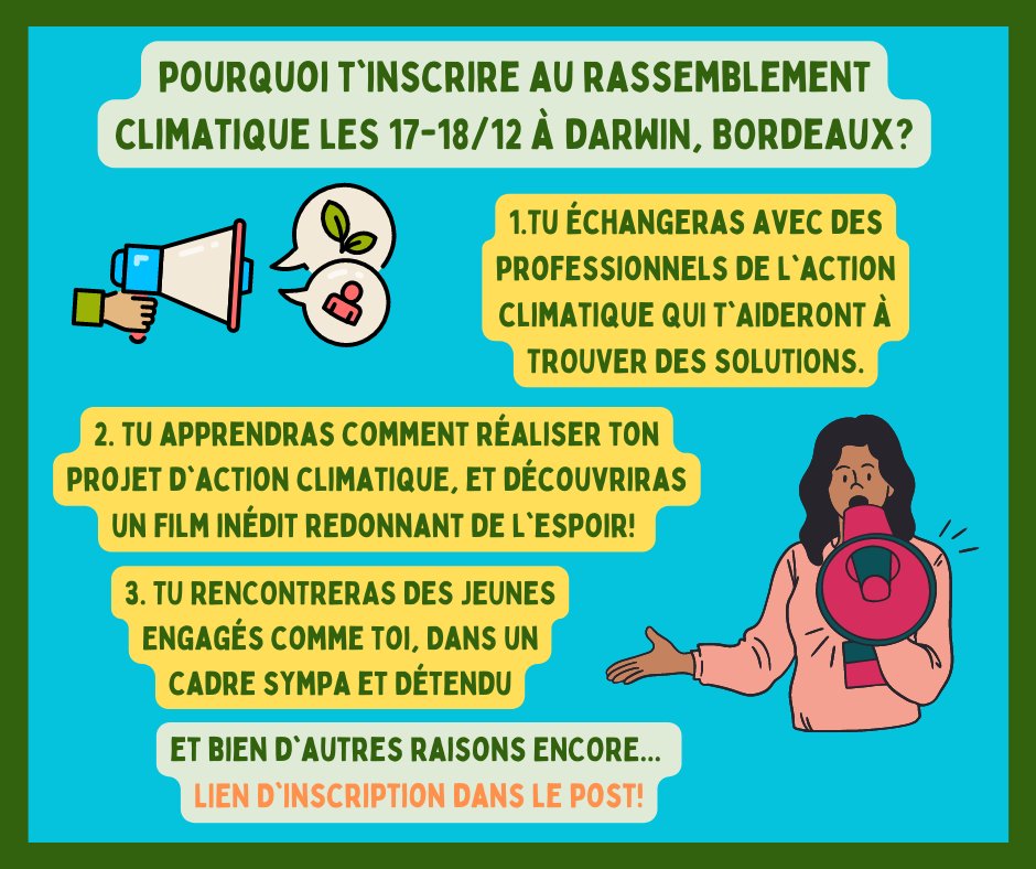 Le rassemblement climatique arrive si vite !! Inscris-toi ici: podio.com/webforms/28141… Tu ne peux pas te joindre à nous pour les 2 jours du programme - pas de problème, mentionne-le juste en t'inscrivant, ou sur notre email (1planet4all@acted.org )Viens, tu ne le regretteras pas!