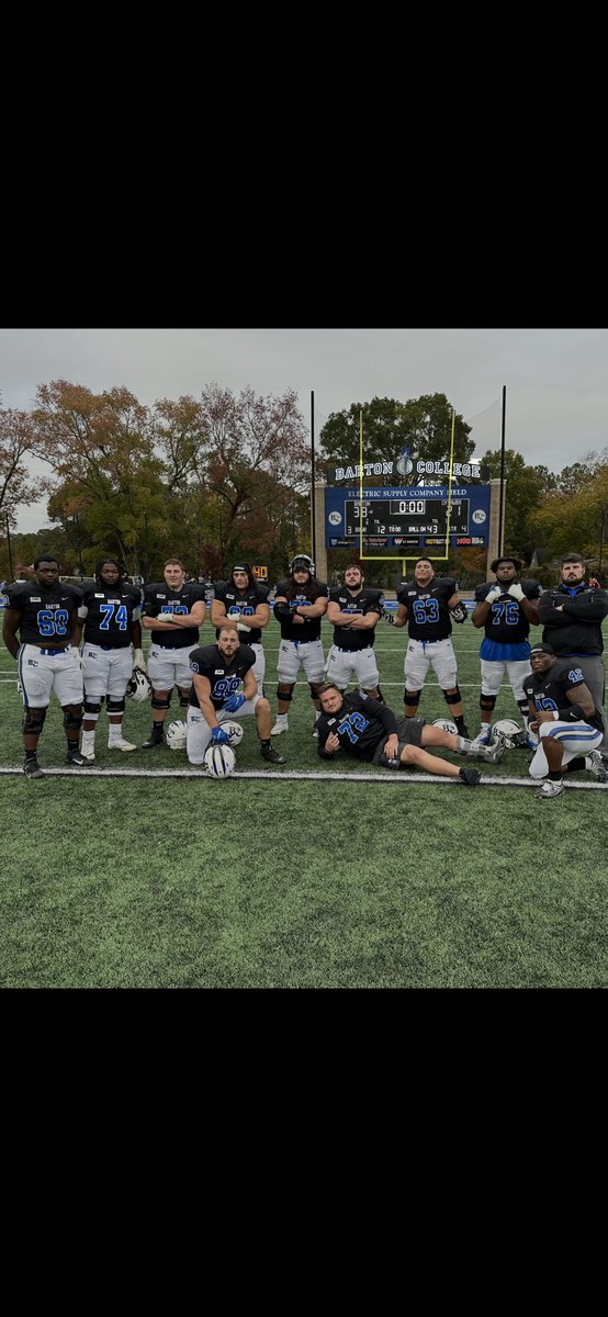 THIS group had a huge hand in <a href="/barton_fb/">BartonCollegeFB</a> winning the rushing title in the premier D-2 football conference in the country, while also allowing the fewest sacks in the conference!! THIS entire group will return in 2023…humble and hungry. #BeUncommon