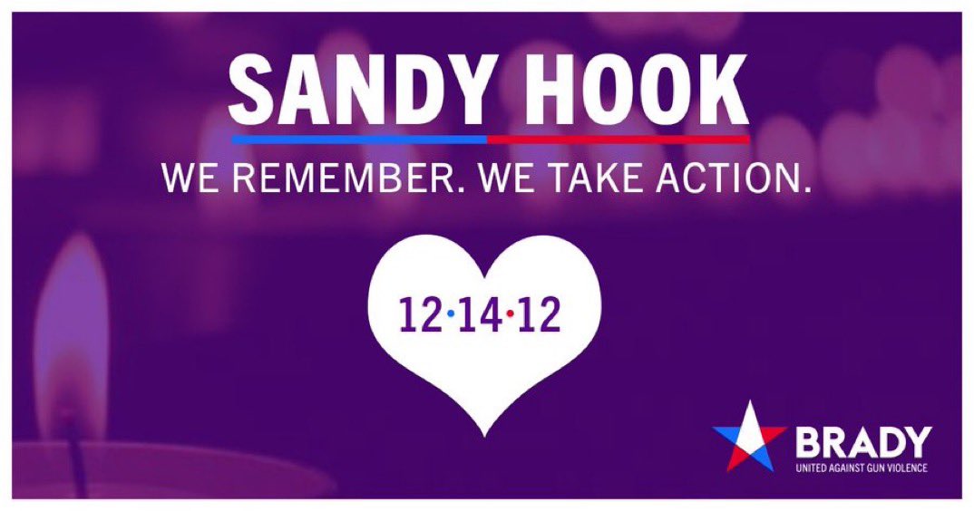 bradybuzz's tweet photo. 10 years ago today, a gunman armed with an AR-15-style assault rifle senselessly killed 20 children and 6 educators at Sandy Hook Elementary School.

Today and everyday we vow to never stop fighting in their honor. #HonorWithAction https://t.co/JNzJ52SsPz