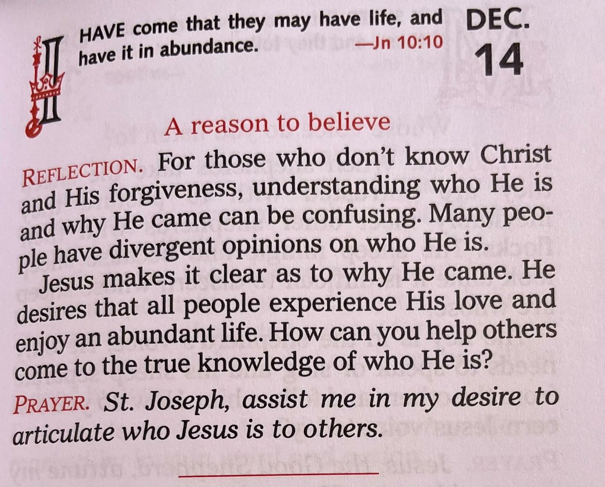 NolanOwenLS's tweet photo. 📖#DawgsInChrist - Daily Reflection #128

This week’s intention: During this season of hope and expectation, may we find time for reflection and silence.

#GodCreator #ChristRedeemer #SpiritSanctifier #ChooseJoy #BeThankful #WorkLikeJoseph #NolansLongSnapping #DawgDen https://t.co/K1yT5423uG