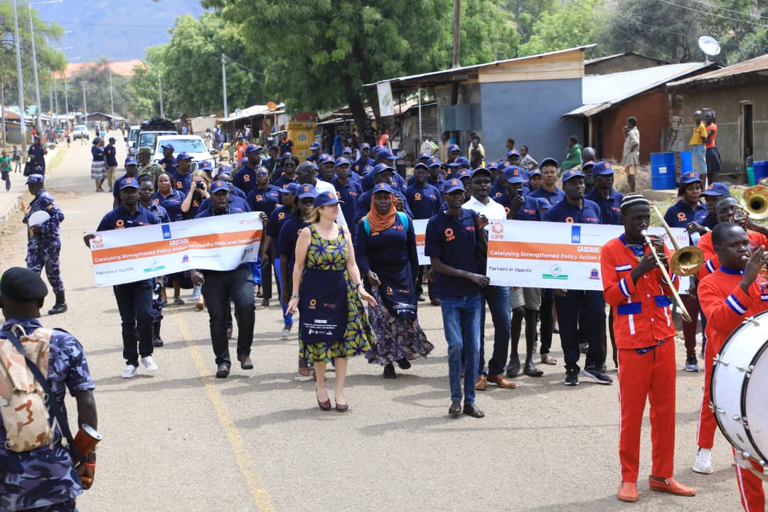 CollinKahwa's tweet photo. Stakeholders, partners, GOU and participants in a Nutrition 
march through Moroto town to create awareness about the CASCADE Project. https://t.co/225HSmPm9d