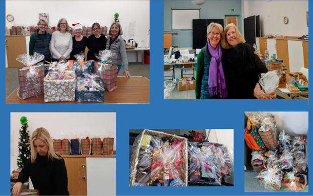 AgeUKBandG's tweet photo. 47 hamper bags of joy, 2 baskets for raffle prizes and 15 book parcels later we finished!
Thank you to our volunteers for putting together #bagsofjoy for our clients. The hampers will be delivered to clients next week. ๐๐๐ https://t.co/2i3fnNAR6E