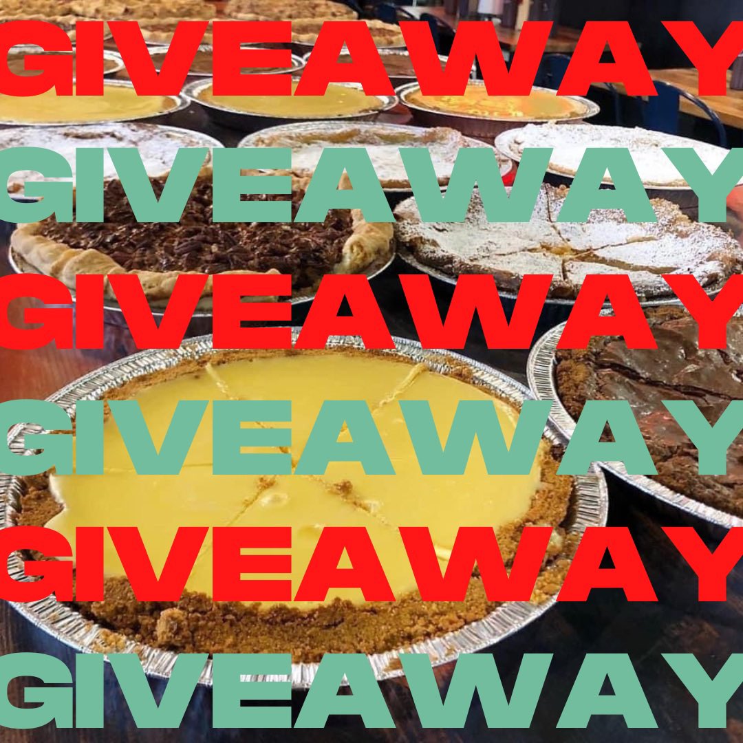 We’re in a giving mood! Head to our FB page to enter our holiday #pie #giveaway 🥧