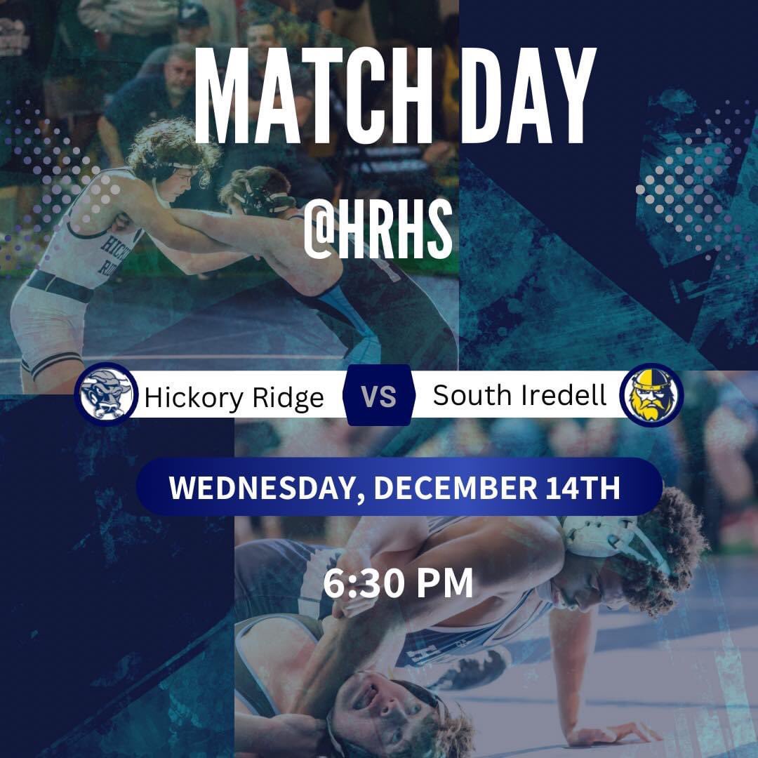 Hickory Ridge Wrestling (@hrhswrestling) on Twitter photo First home match of the year! Come out and support your Bulls as we take on South Iredell in a <a href="/Gm4Sports/">Greater Metro 4 Conference</a> showdown! First home match of the year! Come out and support your Bulls as we take on South Iredell in a <a href="/Gm4Sports/">Greater Metro 4 Conference</a> showdown!