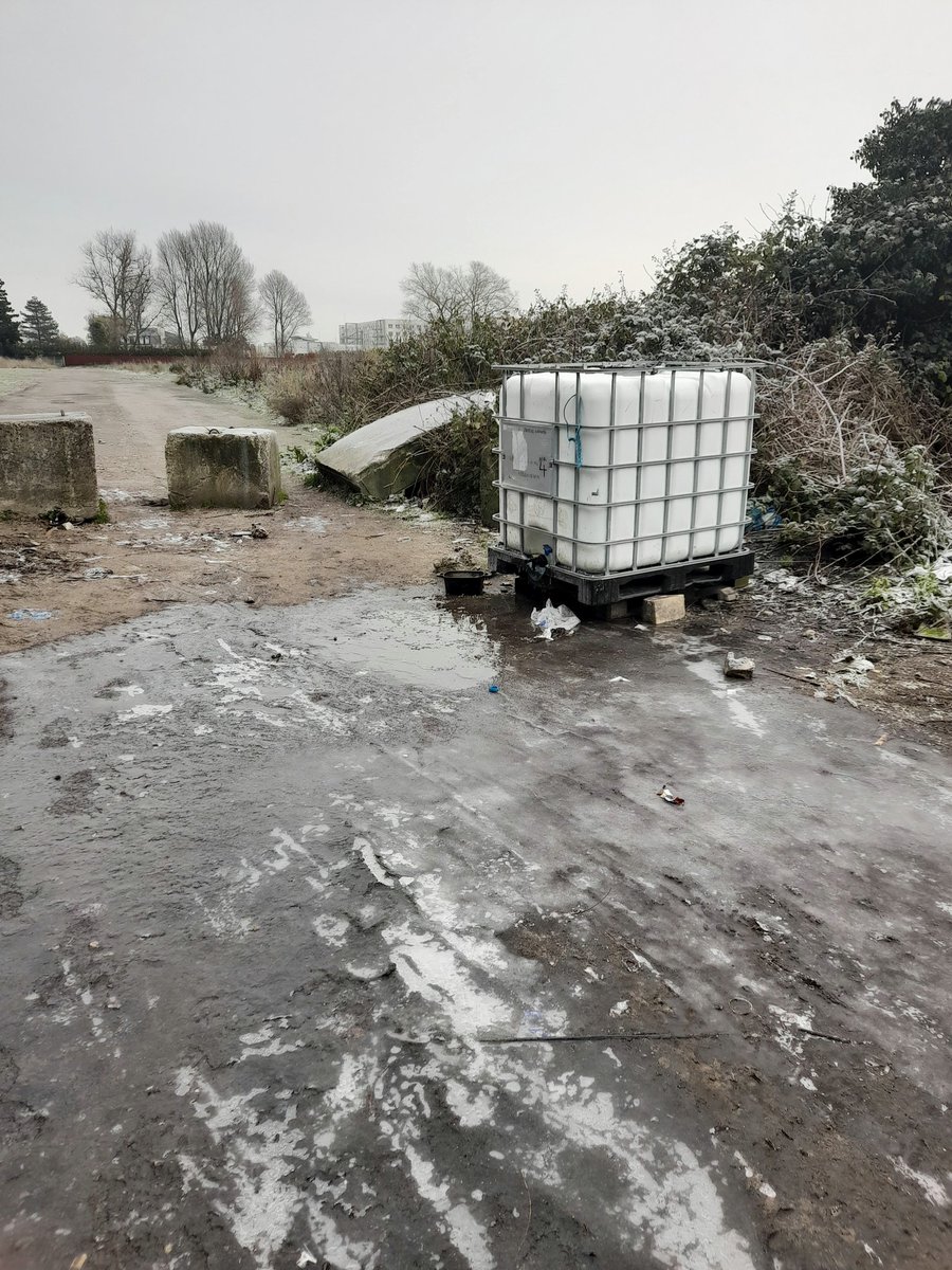 nurserarstar's tweet photo. These are the conditions people are living in in Northern France. I took these photos yesterday when temperatures did not rise above zero all day. I am not suprised that people want- need- to escape this and will try anything to do so. They died trying not to die. #channel  #kent https://t.co/wZUCe00NWd