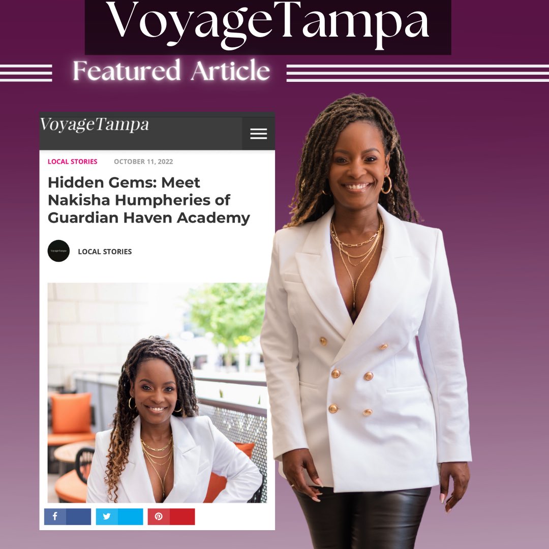 iNakisha's tweet photo. The man upstairs did it again y’all!👏 I’m so humbled for my feature in the #VoyageTampa Magazine!🙏🏽 

I’m blessed to be able to talk about Entrepreneurship and our work with Guardian Haven Academy! #guardianhaven #Entrepreneur #SmallBusiness #womenempowerment 
Nakisha Humpheries https://t.co/2uXKoVbQxG