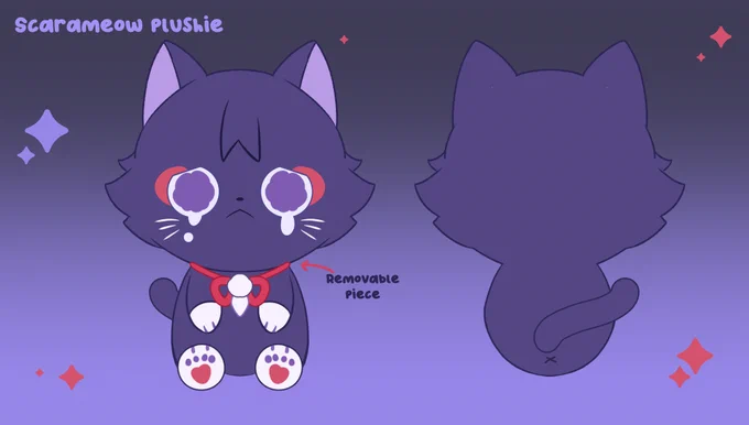 {RT appreciated] I made a sitting down Scarameow version... I don't know which one people would prefer! Please help me vote too ;w;; in the thread! 