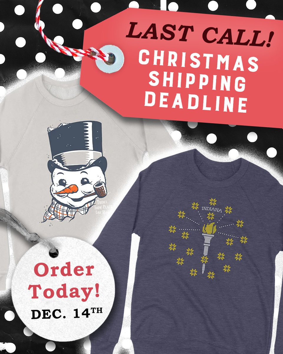 DO OR DIE

It may not be ✨that✨ serious, but orders placed after today are not guaranteed to arrive in time for December 25. All gift orders must be placed by the end of the day today (EST) to receive them in time for gifting on Christmas.