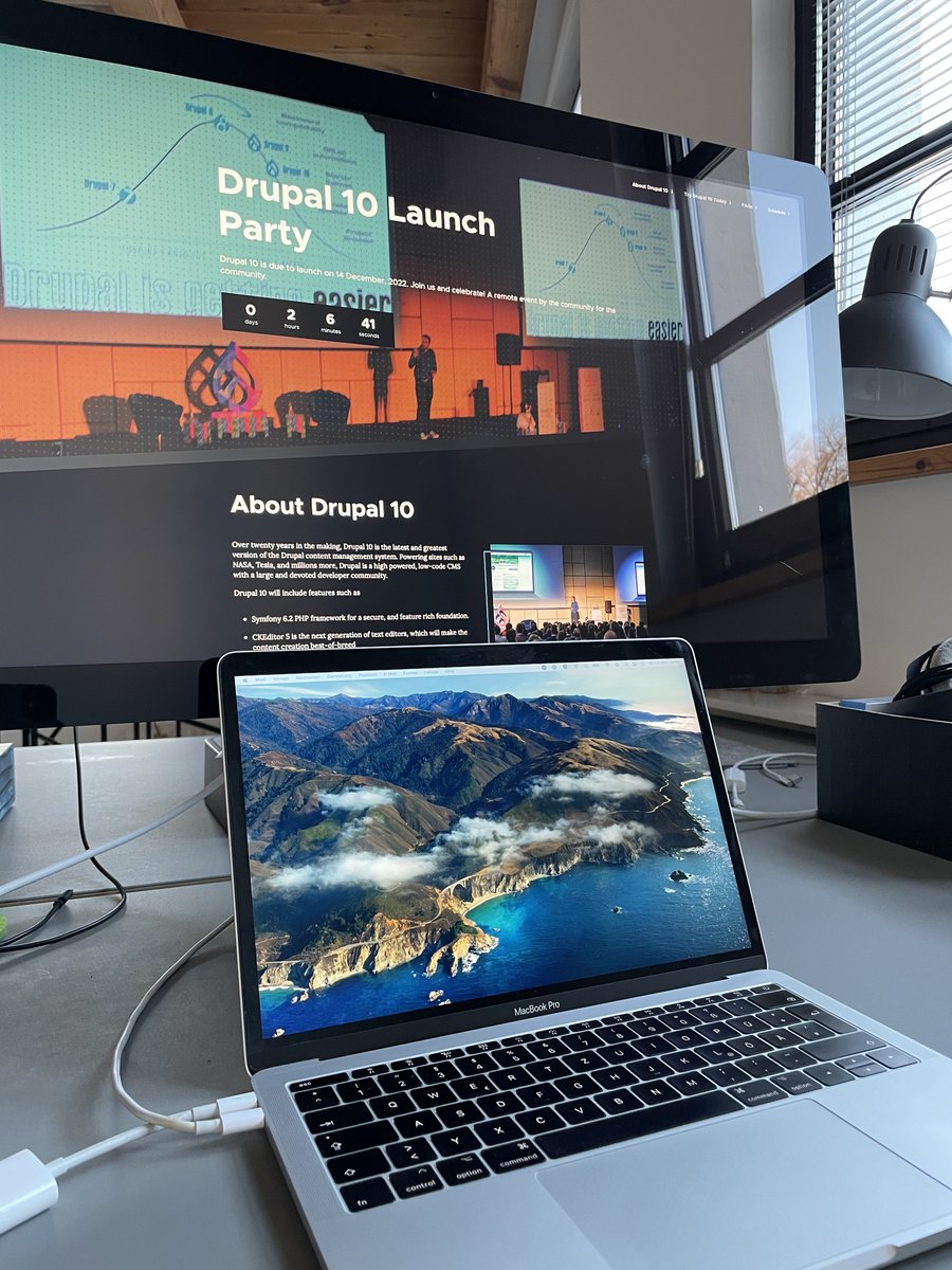 Today is the day - #Drupal10 is here. Excitement is on all all time high 📈 Celebrate with us later today at our #Drupal10ReleaseParty in Hamburg or tune in for one of the numerous virtual #drupal #meetups