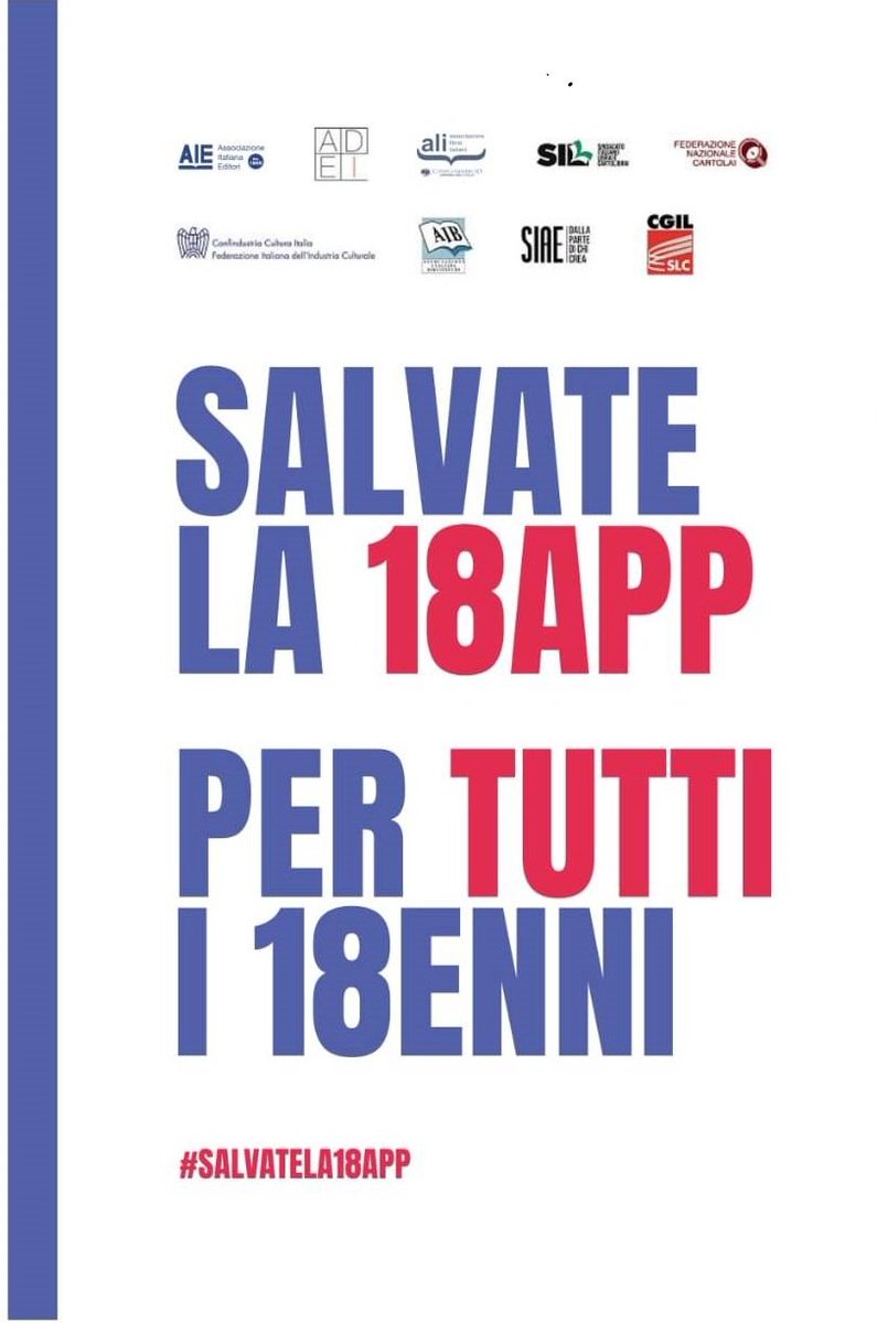 Librerie.coop (@libreriecoop) on Twitter photo Grazie agli oltre 25.000 giovani che in questi anni
sono cresciuti con noi leggendo!
#salvatela18app
<a href="/AssLibrai/">libraitaliani</a>
#ali #aie Grazie agli oltre 25.000 giovani che in questi anni
sono cresciuti con noi leggendo!
#salvatela18app
<a href="/AssLibrai/">libraitaliani</a>
#ali #aie