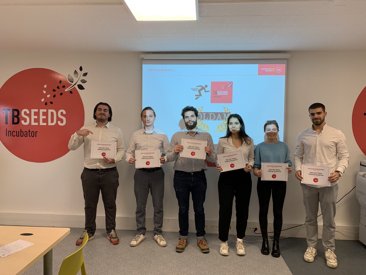 Recasens2's tweet photo. 👉Finale de l’option #entrepreneuriat des master 1 @tbs_education 
🙌En 1 mois les étudiants sont passés de la💡au pitch et à la vidéo
🙌à tous et👏aux 2 projets gagnants:
1-🏅participation au challenge international @babson 
2-🏅entrée directe à #Tbseeds
🙏@C_Theodoraki https://t.co/yZBxii2iVs