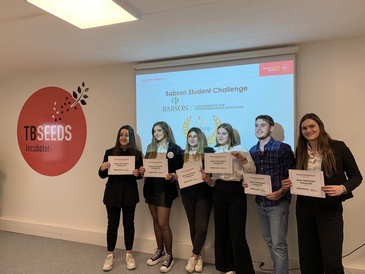 Recasens2's tweet photo. 👉Finale de l’option #entrepreneuriat des master 1 @tbs_education 
🙌En 1 mois les étudiants sont passés de la💡au pitch et à la vidéo
🙌à tous et👏aux 2 projets gagnants:
1-🏅participation au challenge international @babson 
2-🏅entrée directe à #Tbseeds
🙏@C_Theodoraki https://t.co/yZBxii2iVs