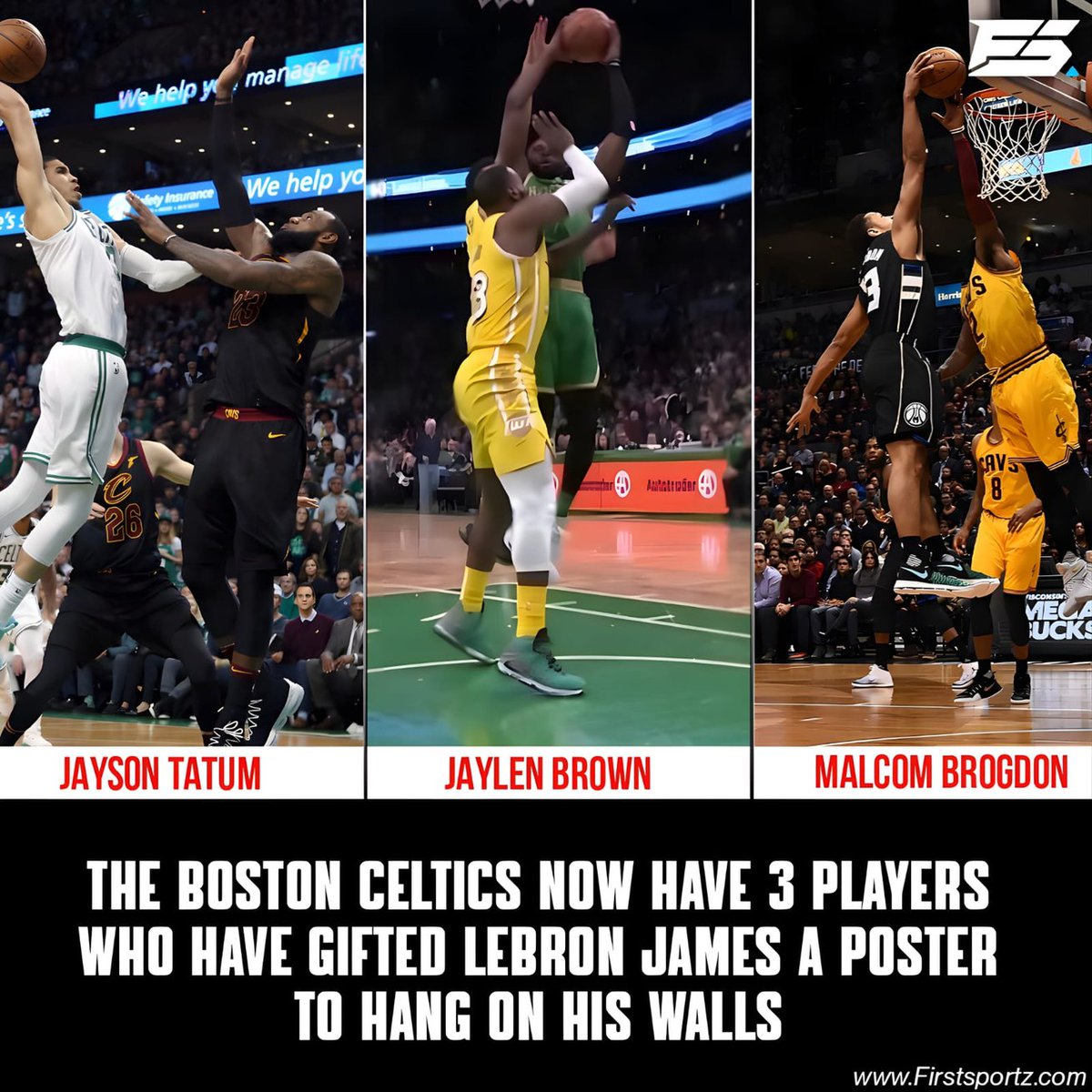 FS_NBA1's tweet photo. The Boston Celtics are raising LeBron poster gang🤣
@jaytatum0 @FCHWPO 

#NBA #BleedGreen #LakeShow #BostonCeltics #Celtics #LeBronPoster https://t.co/aCQOEdUHtO