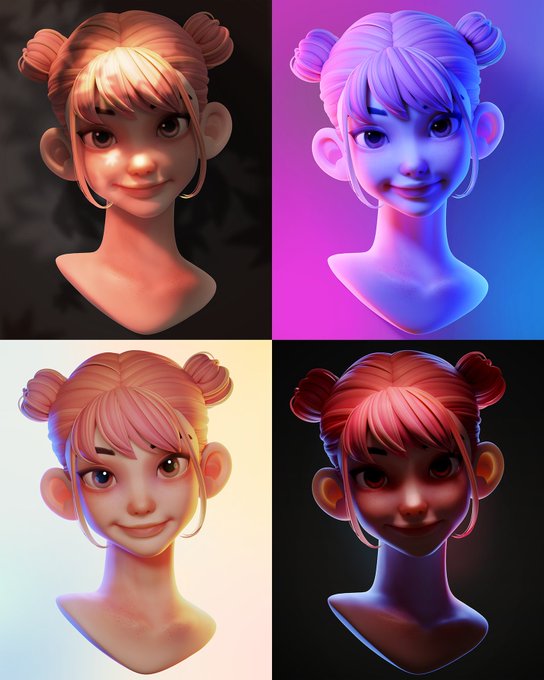 조명의 차이✨👀
#Blender3d  #b3d https://t.co/ZIppTHd5tX