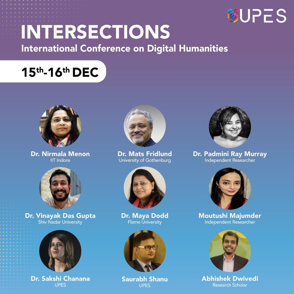 SOLS_UPES's tweet photo. We bring distinguished academicians from across the globe to discuss the digital approach towards intertextuality,DH activism,&amp;digital memory,on the 15th&amp;16th of December @UPESDehradun.
Sign up https://t.co/4IXxrxfC1C
#UniversityofTomorrow #SoLS #Intersections #DigitalHumanities https://t.co/ucp40OAN3s