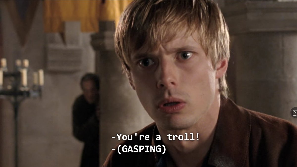 Arthur realizing that Merlin was telling him the truth