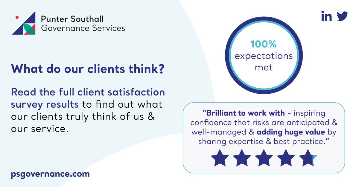 PSGS has met client expectations 100% of the time - and exceeded expectations for 77%. Read the full client satisfaction survey results here: okt.to/hcWsf9 #pensiontrustees #pensionschemes #pensiongovernance #pensions