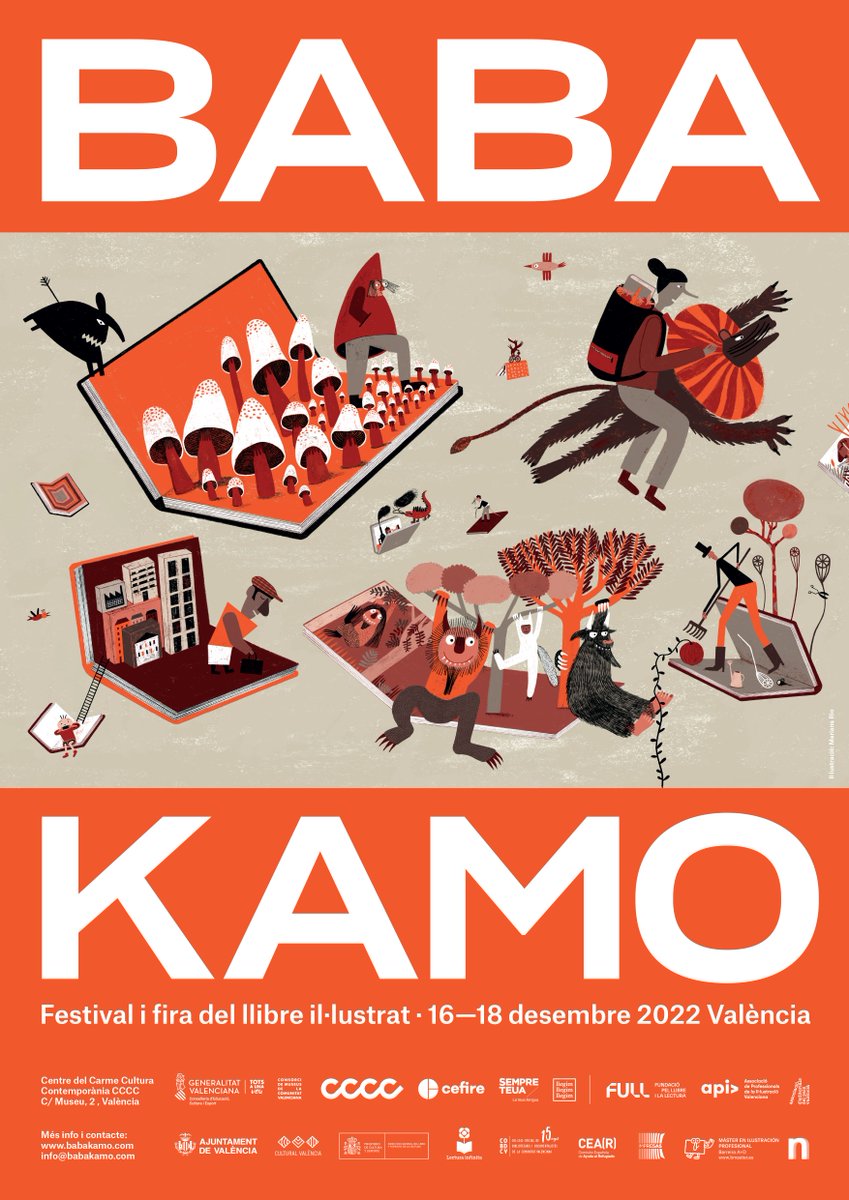 centredelcarme's tweet photo. @baba_kamo Festival i fira del llibre il·lustrat 2022: un format obert i transversal amb una fira comercial de llibre il·lustrat i tot un programa d’activitats paral·leles.

📆 16 al 18 de desembre
🕐 11:00 a 21:00 h
📍 Claustre gòtic

Més informació: 
https://t.co/O0mmlsHJ98 🌐 https://t.co/0sGS9FEdGn