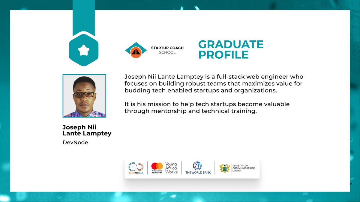 GhanaTechLab's tweet image. We are thrilled to announce our latest batch of graduates from the Startup Coach School!
 
These talented individuals have worked hard to hone their skills, and we can&apos;t wait to see what they achieve in the future. 
Congratulations, graduates!

#StartupCoachSchool
#GhanaTechLab