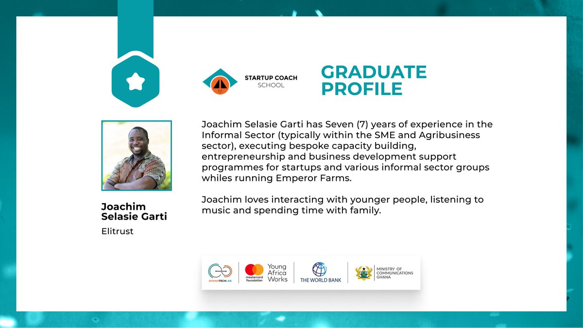 GhanaTechLab's tweet image. We are thrilled to announce our latest batch of graduates from the Startup Coach School!
 
These talented individuals have worked hard to hone their skills, and we can&apos;t wait to see what they achieve in the future. 
Congratulations, graduates!

#StartupCoachSchool
#GhanaTechLab