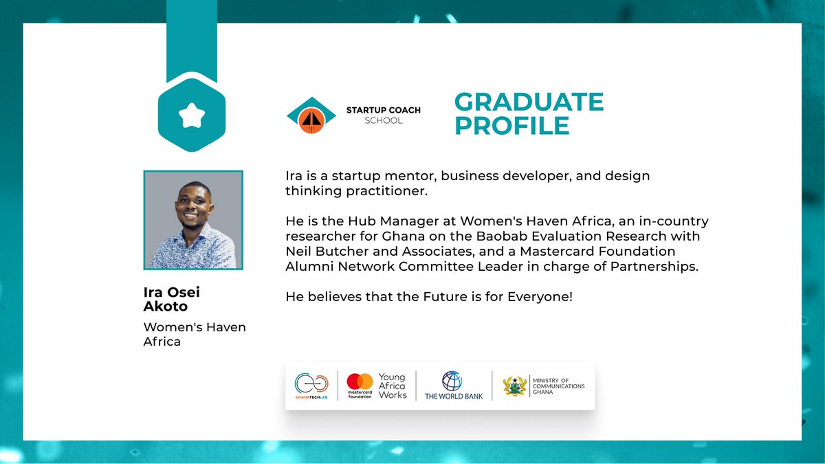 GhanaTechLab's tweet image. We are thrilled to announce our latest batch of graduates from the Startup Coach School!
 
These talented individuals have worked hard to hone their skills, and we can&apos;t wait to see what they achieve in the future. 
Congratulations, graduates!

#StartupCoachSchool
#GhanaTechLab