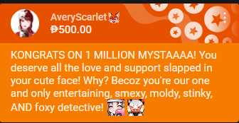 Av__Scarlet's tweet photo. Couldn't tweet it till now but Mysta finally hit 1 mil an hour during the steram! WOOHOOOO!

 #mystamillion https://t.co/9sIs3c4FB3