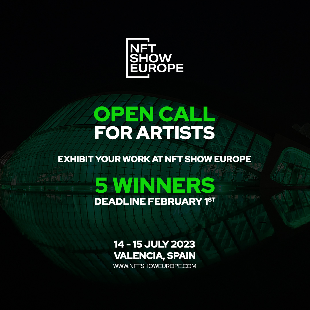 ARTIST OPEN CALL #1 🚨

Do you want your artwork to be displayed with us at #NFTSE23 Valencia? This is your chance to get it featured!

To participate:

POST your art below 👇
🔁RT &amp; LIKE this post
👥FOLLOW @nftshoweurope  &amp; <a href="/joynxyz/">Joyn</a>