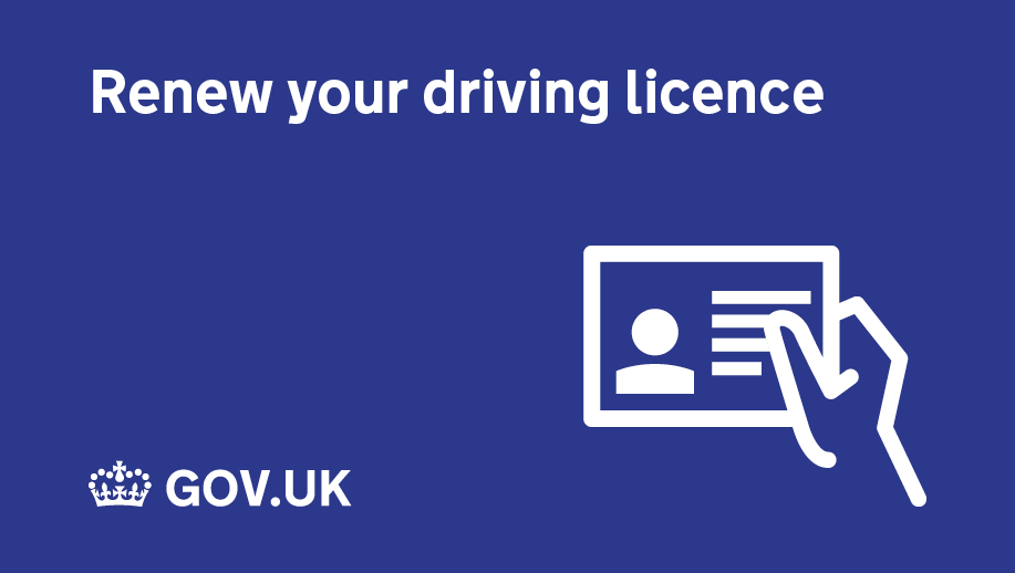 GOVUK's tweet photo. You can renew your driving licence online on https://t.co/uLPSBt4jdQ. 

You must renew a photocard licence every 10 years and you’ll receive a reminder before your current licence ends.

Visit: https://t.co/QMxfdKovM2 https://t.co/rcMUBpvGox