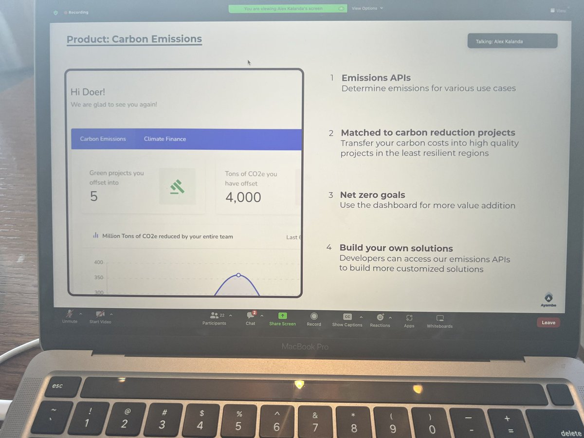 @AyambeZero #climatetech company reducing emissions across the continent and working to provide #climatefinance #netzero monitoring and more. #techinafrica #technology #fintech #alxventures @parukundo @FinderAfrica