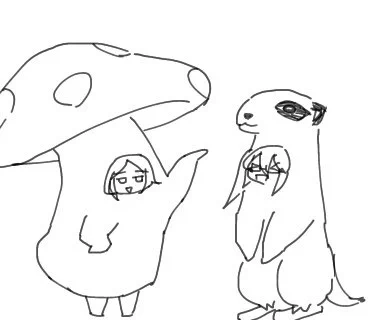 キノコとミーアキャット
 #すずいお聖音祭
#イオリの森美術館 
#すずあーと 