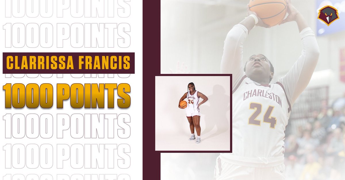 On December 7th, versus West Liberty Clarrissa Francis scored her 1000th point! We want to send a special congratulations for the work she has done and continues to do in her career! Congrats Riss! 🥳