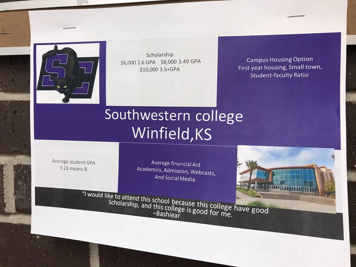 Back at my favorite #MS101 activity! #GalleryWalk over our KS college #OnePagers to get kids thinking about the options available to them! #WPSProud