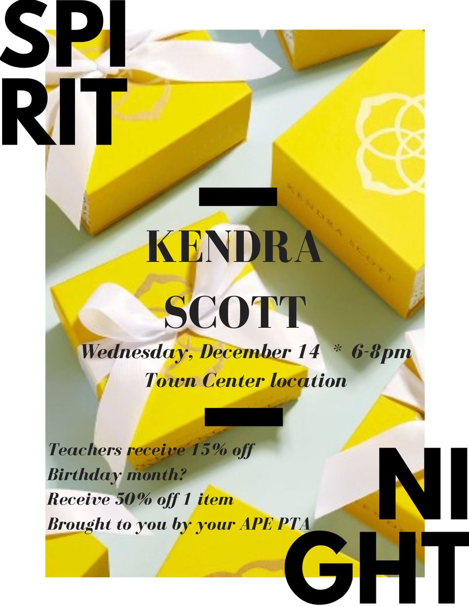 Spirit night tonight 6-8p