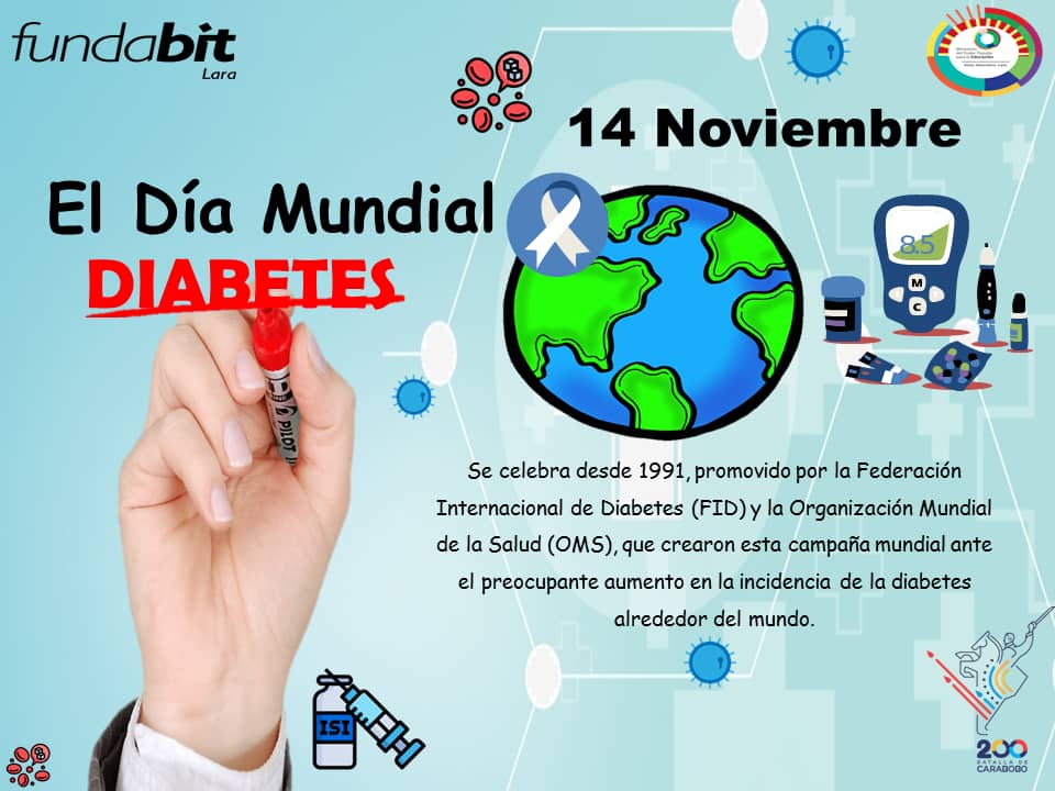 #14Dic 1991 se celebra el día de la Diabetes decretada  por la Federación Internacional de la Diabetis y la OMS 
#NavidadEsRencuentro 
<a href="/NicolasMaduro/">Nicolás Maduro</a> <a href="/ArriecheNixon1/">nixon_arrieche</a> @MPPEDUCACION <a href="/Fundabit_/">FundabitOficial</a> <a href="/leivi24/">Leivi/Oceanía</a>