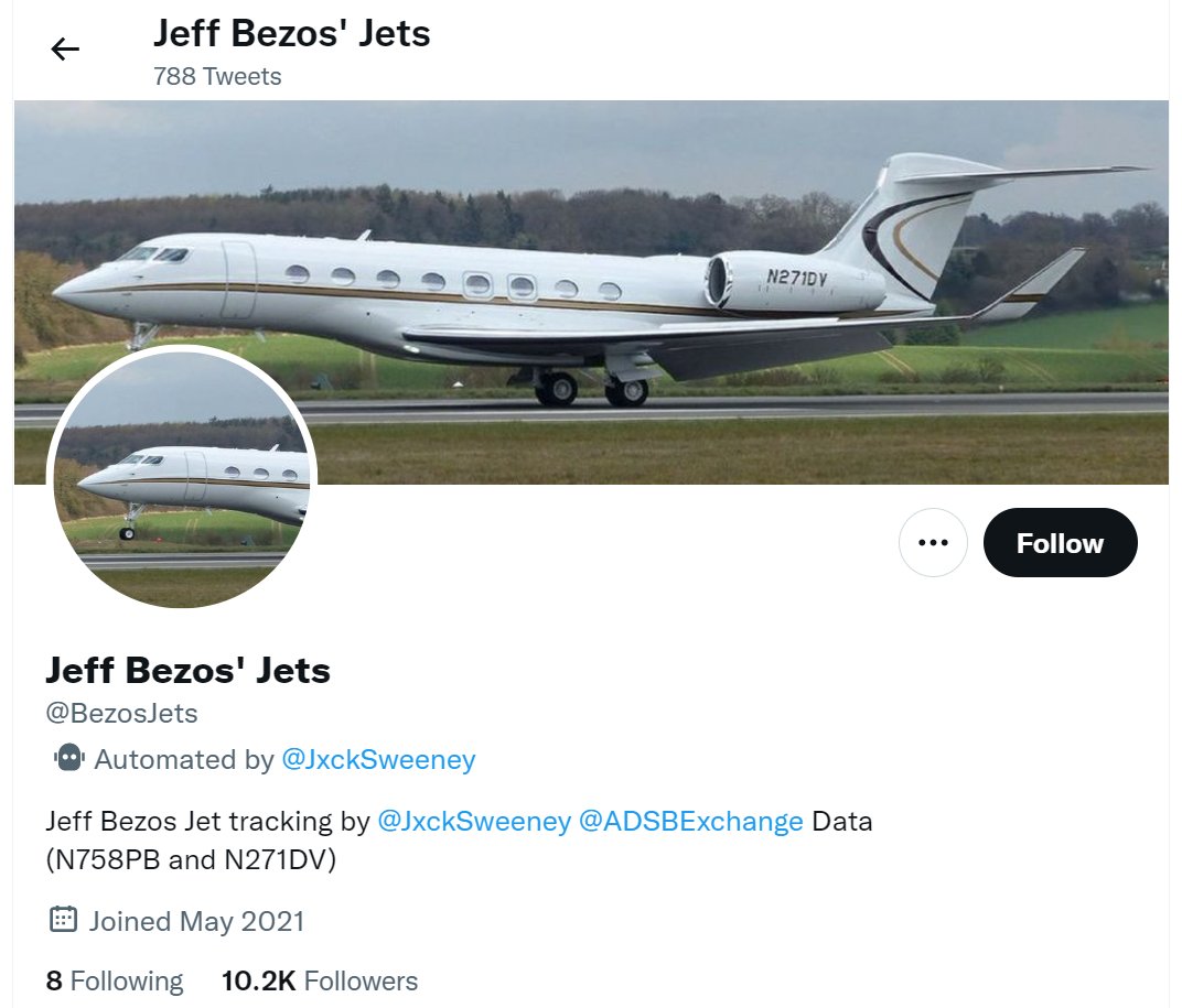 Twitter suspended the account following Elon's jet but not the one following Jeff Bezos' jet. Even though they do the same thing and are run by the same guy. Why does @elonmusk hate free speech when the speech is about Elon Musk?