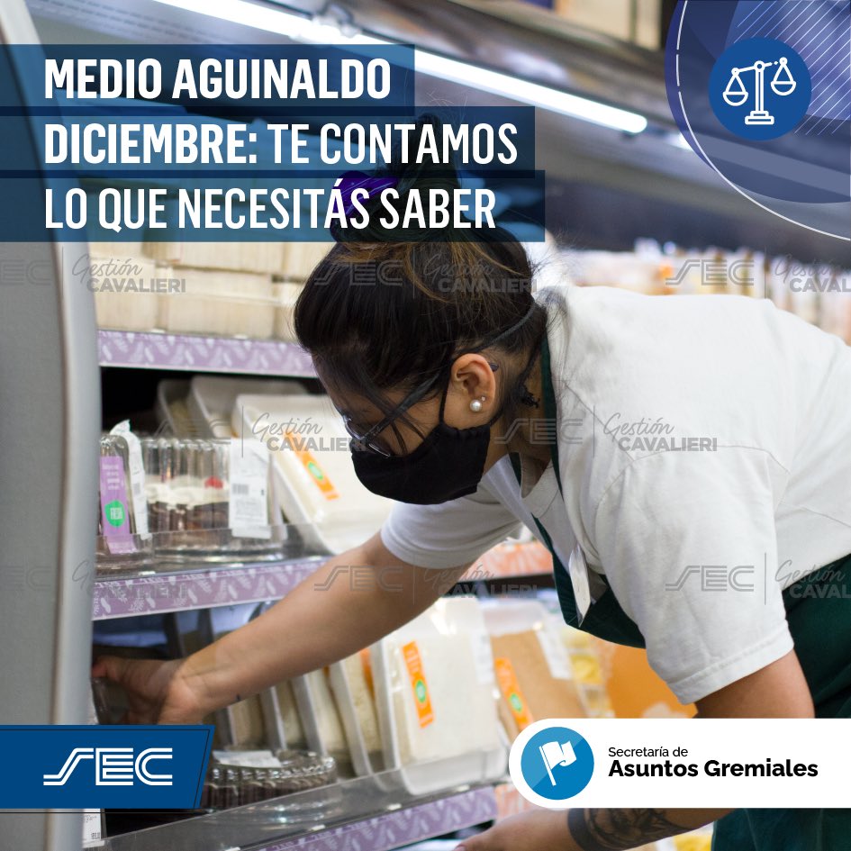 ‼️MEDIO AGUINALDO DICIEMBRE‼️

🔹Hasta el 18 de diciembre te corresponde recibir la segunda cuota del aguinaldo

+ INFO sec.org.ar/novedades.php?…

❓Dudas o consultas por WhatsApp al 11-3682-6116