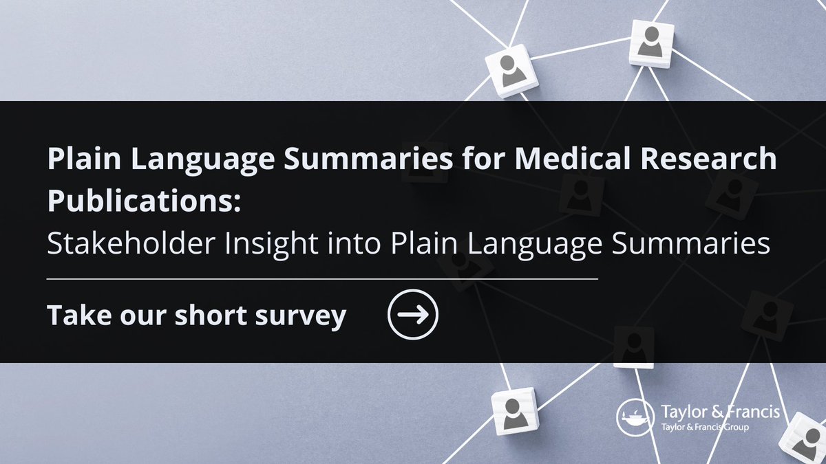 Share your perspective on Plain Language Summaries by taking our brief survey 👉 bddy.me/3BzCNxh

Open to everyone in the medical research and publishing communities