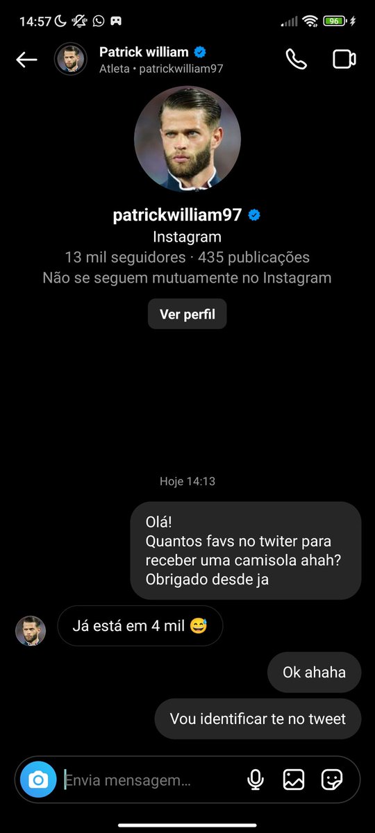 Malta ajudem me, se eu bater 4000 favs ganho uma camisola do <a href="/PWILLIAM97/">Patrick William 9️⃣7️⃣</a>  , ajudem me pff
Vamos lá!