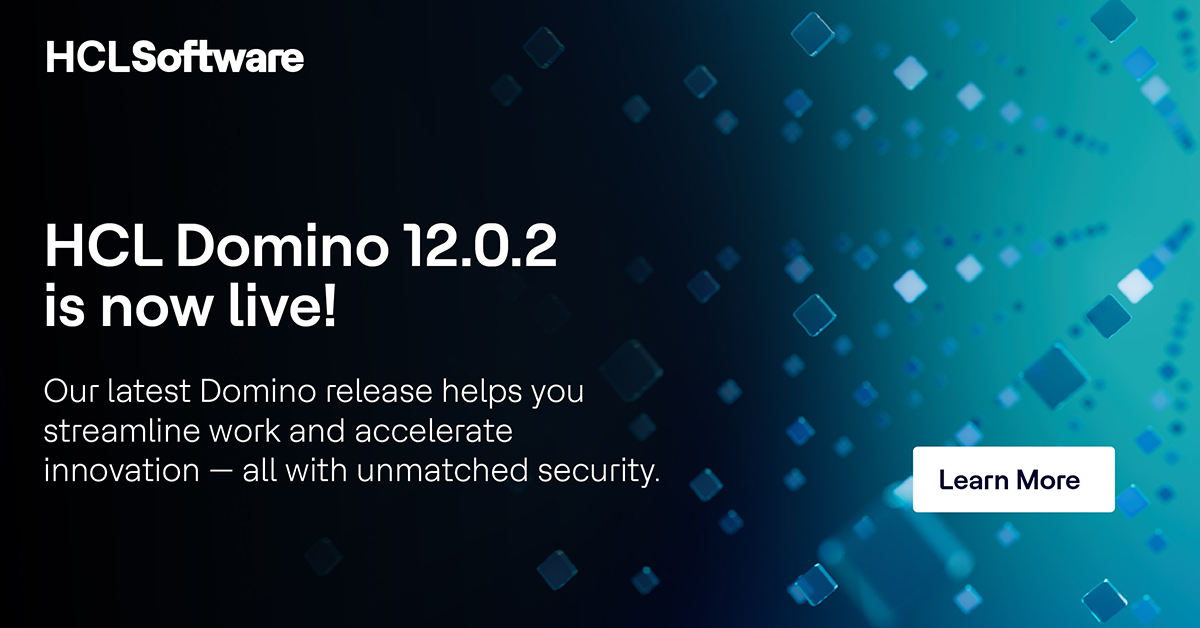 HCLDigital's tweet photo. Announcing #Domino v12.0.2, which builds on our commitment to deliver the richest application development platform available! This new release enables you to run your business more efficiently and securely. Read our release blog here: https://t.co/fXXMZ1i80L https://t.co/j8dXIaPibm