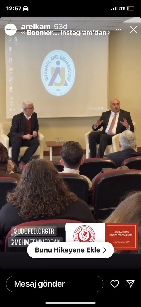 Arel üniversitesinde geleceğin şefleriyle buluştuk.
Çok keyifli bir konferans oldu 
Döneri konuştuk federasyonumuzun çalışmalarını anlattık 
Arel üniversitesine ve emeği geçen herkese teşekkür ederiz.
@arelproje1 <a href="/arelprofesyonel/">ArelProfesyonel</a> <a href="/areledu/">İstanbul Arel Üniversitesi</a>blp <a href="/arelkam/">Arel Kam</a> @areledu @marka