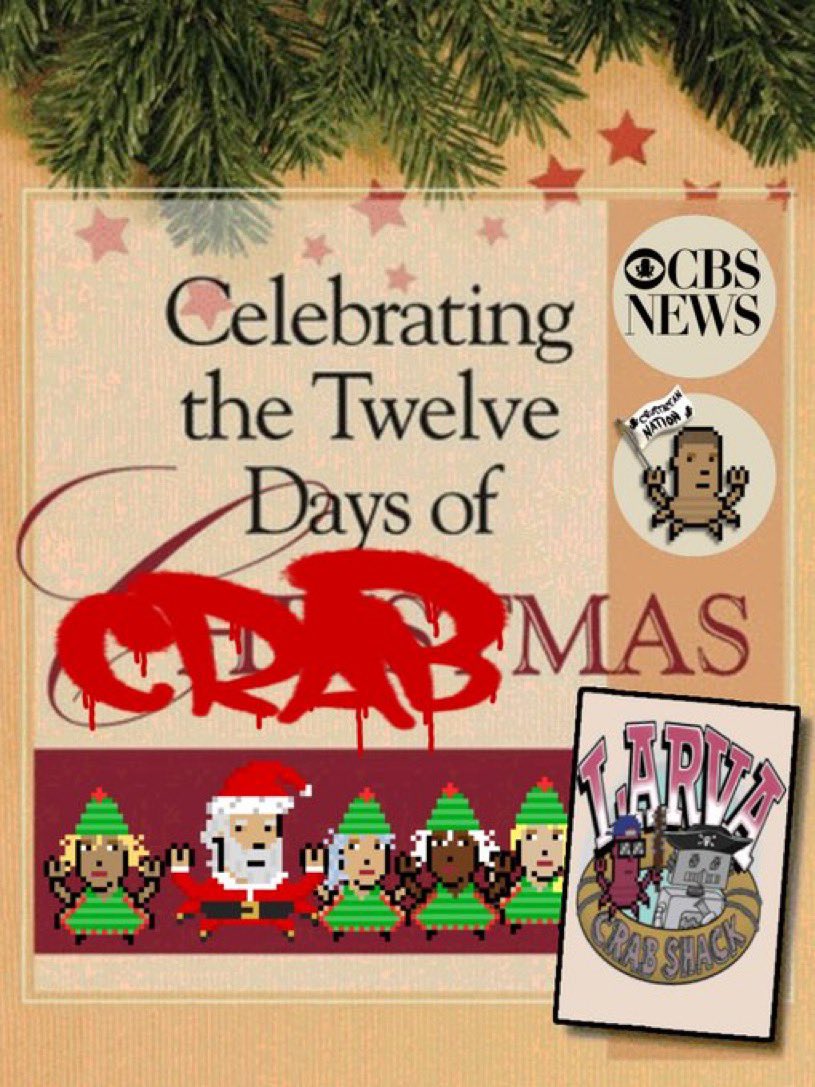 THEELARVACRABS's tweet photo. ITS THE 2nd DAY OF CRABMAS AND MY TRUE LOVE GAVE TO ME..,🦀2 CRAB NFTs🦀➡️like &amp; share this post and tag a few friends to be entered for a chance to win a larva crab NFT!! 2 winners will be picked at random later today⬅️ Good Luck and happy holidays ❗️❗️❗️🦀🦀🦀 https://t.co/gCQIcNYnJH