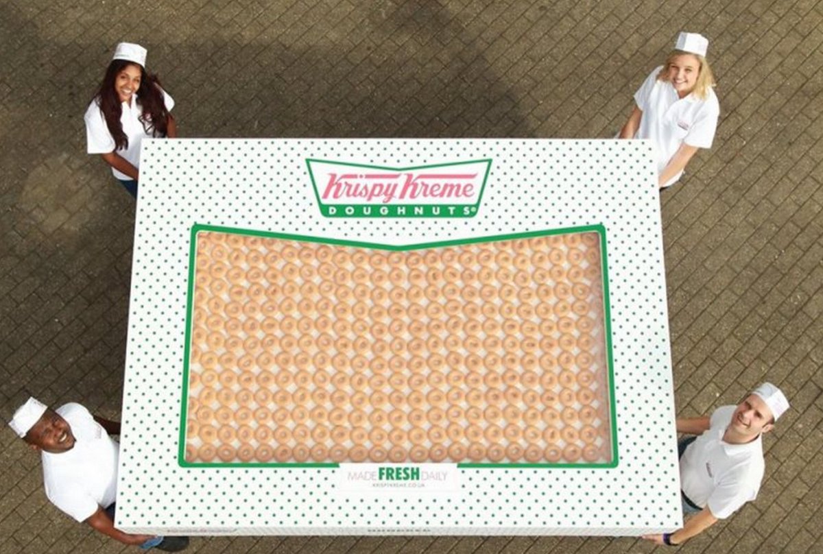 themathmakeover's tweet photo. Last week for #OPESMathyMonday, students did a #NoticeWonder, Krispy Kreme edition. Upper grades built upon their wonders to investigate just how many doughnuts are in the box thanks to the #3ActTask from @gfletchy. https://t.co/inzy3y9IYk