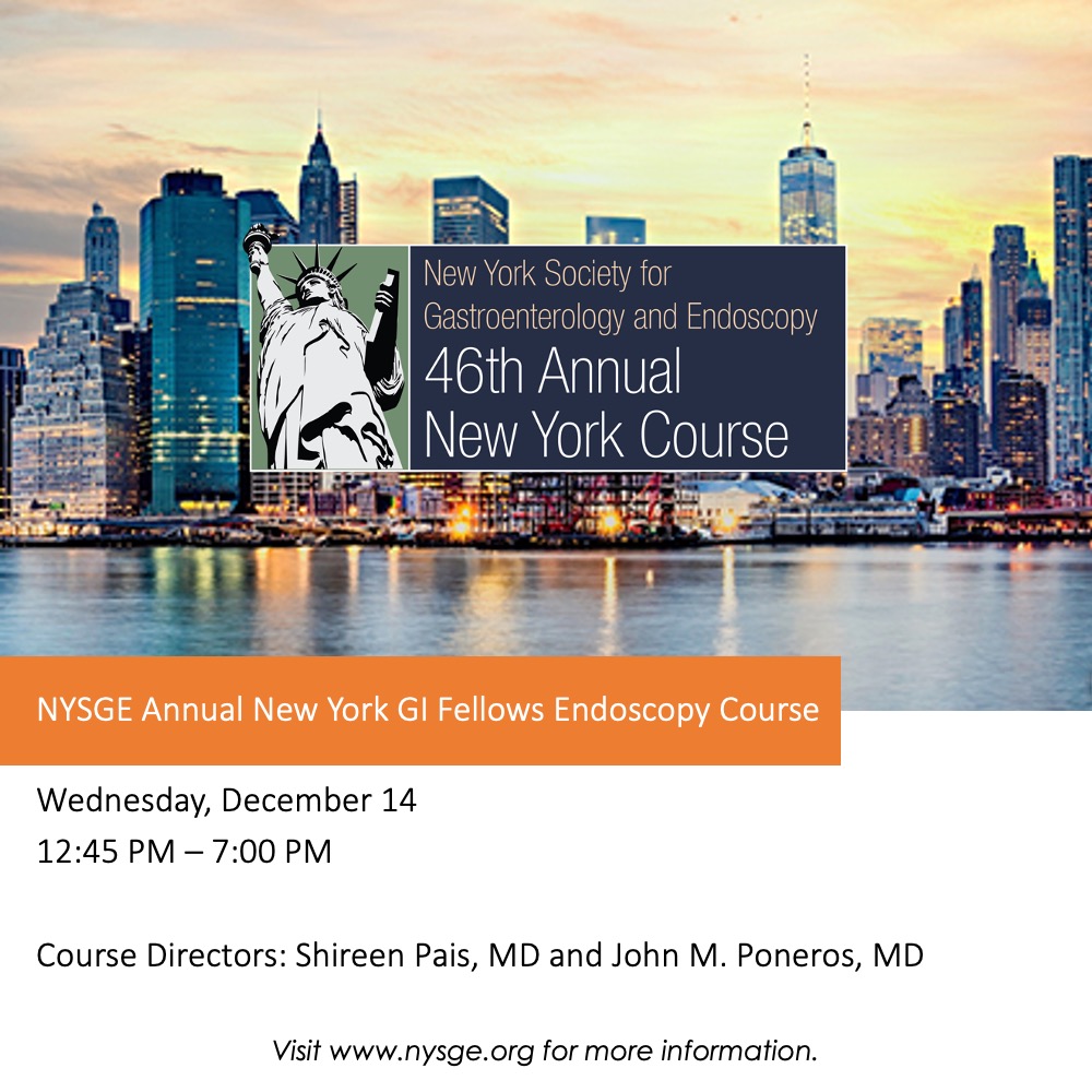 NYSGE's tweet image. Joining us today at the Annual NY GI Fellows Endoscopy Course and/or tomorrow at the 46th Annual NY Course? Don't forget to tag us! #NYSGE #NYSGE2022
#GITwitter #Livertwiitter